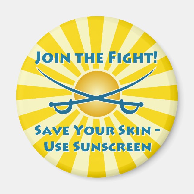 Fight Skin Cancer Magnet (Front)