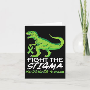 Fight Stigma Mental Health Awareness Lime Green Di Card