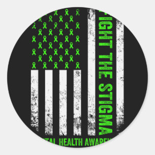 Fight Stigma Mental Health S Mental Health Awarene Classic Round Sticker