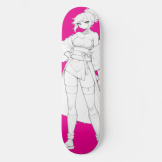 Fight Style Anime Girl Skateboard Deck