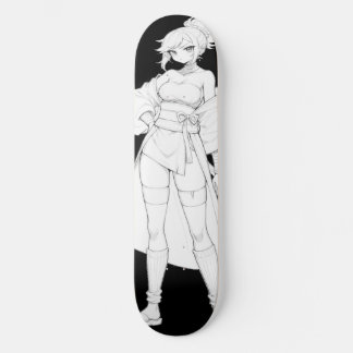 Fight Style Anime Girl Skateboard Deck