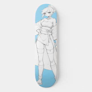 Fight Style Anime Girl Skateboard Deck