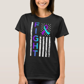 Fight Suicide Awareness And Prevention American Fl T-Shirt