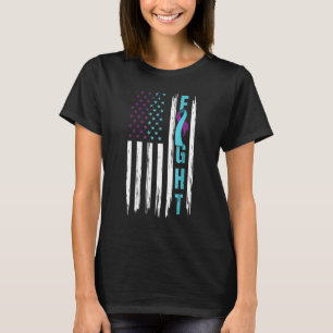 Fight Suicide Awareness And Prevention American Fl T-Shirt