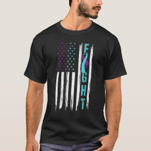Fight Suicide Awareness And Prevention American Fl T-Shirt