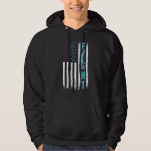 Fight Suicide Prevention Awareness American Flag P Hoodie