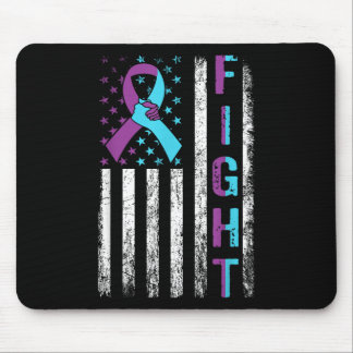 Fight Suicide Prevention Awareness American Flag R Mouse Pad