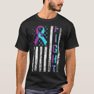 Fight Suicide Prevention Awareness American Flag T-Shirt
