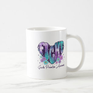 Fight Suicide Prevention Awareness Ribbon Heart Coffee Mug