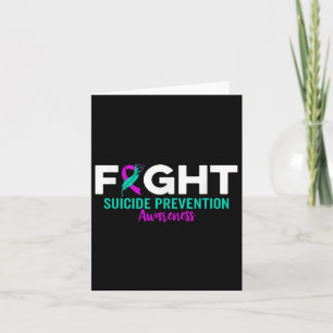 Fight Suicide Prevention Ribbon Depression Suicide Card