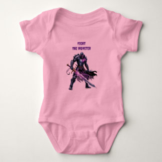 Fight the monster  baby bodysuit