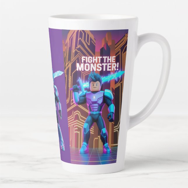 Fight the monster  latte mug (Right)