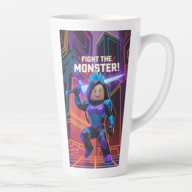 Fight the monster  latte mug (Right)