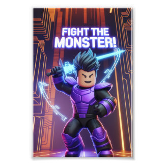 Fight the monster  photo print