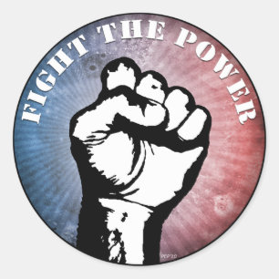 Fight The Power Classic Round Sticker