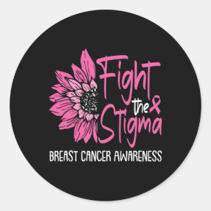 Fight The Stigma Breast Cancer Awareness Survivor Classic Round Sticker