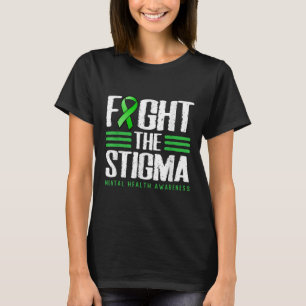 Fight The Stigma - Green Ribbon Tee, Mental Health T-Shirt