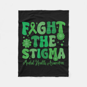Fight The Stigma Leopard Mental Health S Awareness Fleece Blanket