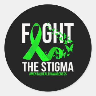 Fight The Stigma Mental Health Awareness Classic Round Sticker