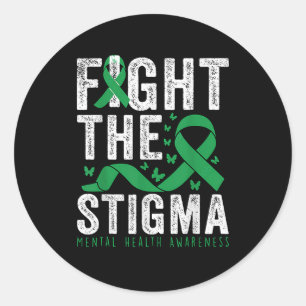Fight The Stigma Mental Health Awareness Classic Round Sticker