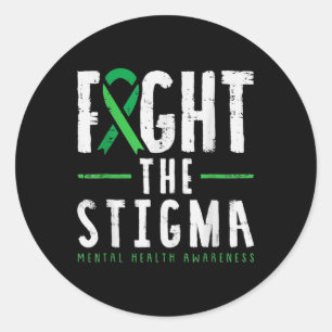 Fight The Stigma Mental Health Awareness Gift Classic Round Sticker