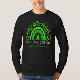 Fight The Stigma Mental Health Awareness Leopard R T-Shirt