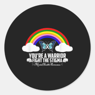 Fight The Stigma- Mental Health Awareness Month Classic Round Sticker