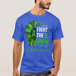 Fight The Stigma Mental Health Awareness Sunflower T-Shirt
