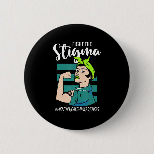 Fight The Stigma Mind Stability Awareness  6 Cm Round Badge