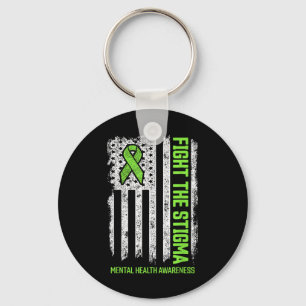 Fight The Stigma Us American Flag Mental Health Aw Key Ring