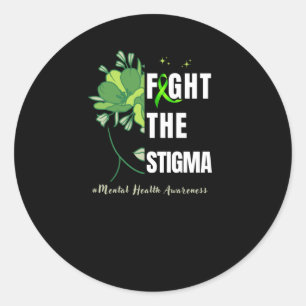 Fight The Stigma - World Mental Health Awareness D Classic Round Sticker