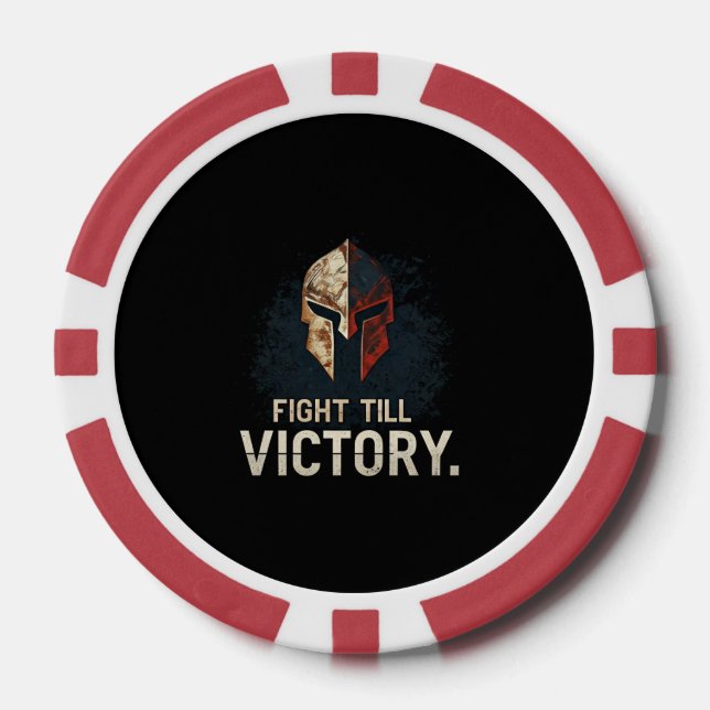 Fight Till Victory  Poker Chips (Front)