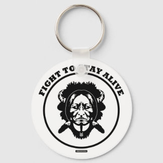 "Fight to STAY ALIVE" 2.25" button keychain