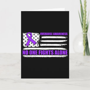 Fight Usa Flag Drug Overdose Awareness Card