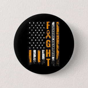 Fight USA Flag Leukaemia Awareness Cancer Survivor 6 Cm Round Badge
