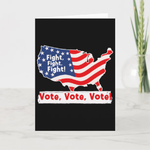 Fight Vote For Trump Presidential Election Card