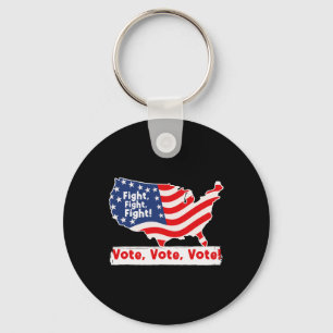 Fight Vote For Trump Presidential Election  Key Ring