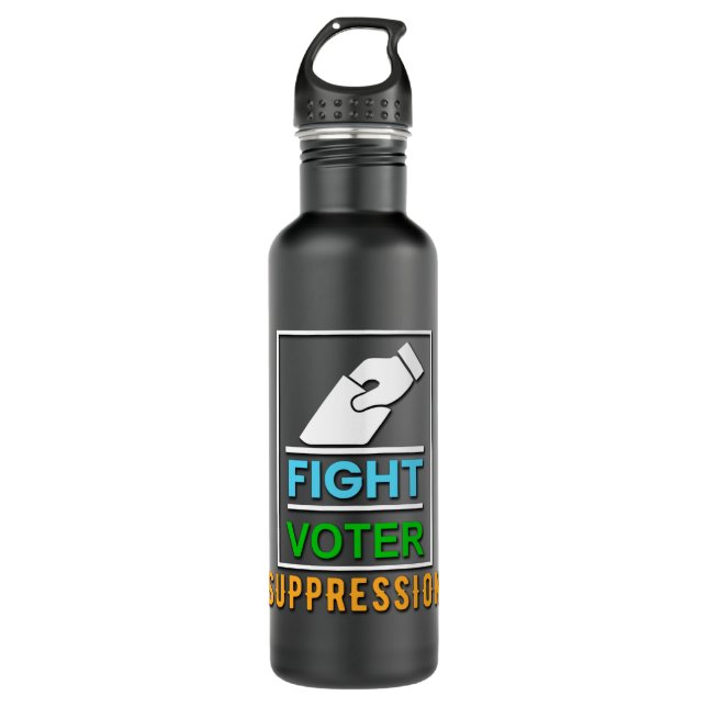 Fight Voter Suppression - Election Design 710 Ml Water Bottle (Front)