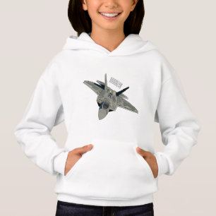 Fighter aircraft cartoon illustration