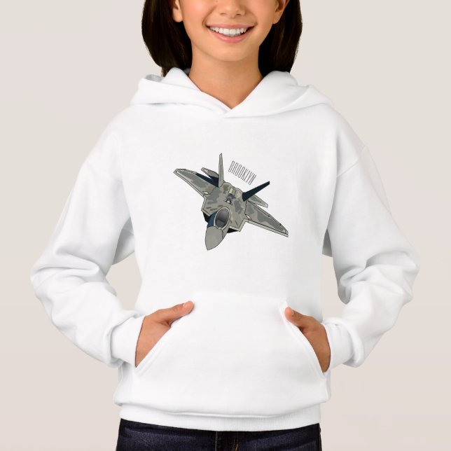 Fighter aircraft cartoon illustration (Front)