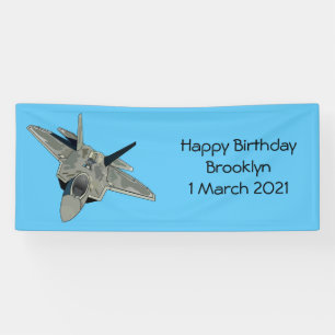 Fighter aircraft cartoon illustration banner