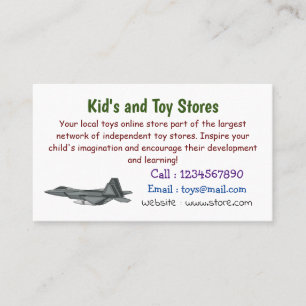 Fighter aircraft cartoon illustration business card