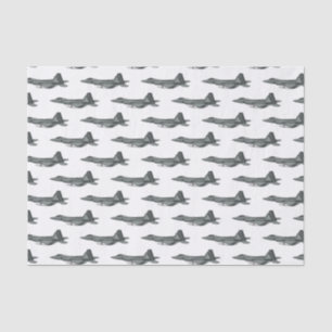 Fighter aircraft cartoon illustration tissue paper