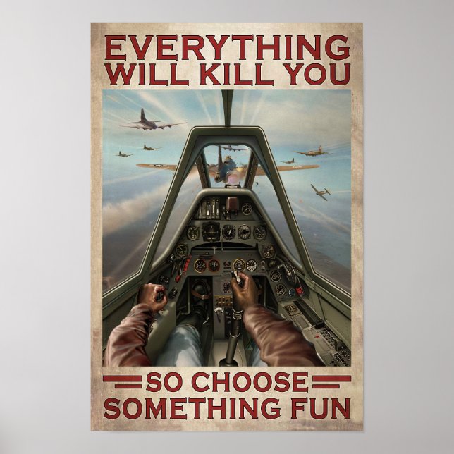 Fighter Aircraft Everything Will Kill You  Poster (Front)