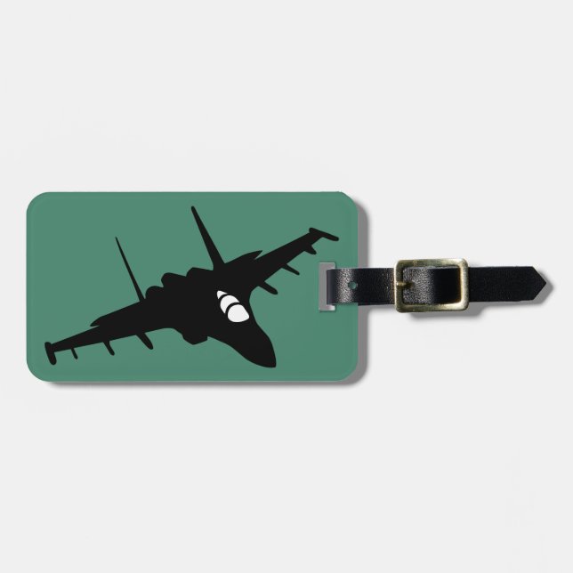 Fighter aircraft luggage tag (Front Horizontal)