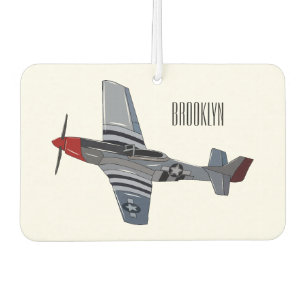 Fighter-bomber cartoon illustration car air freshener