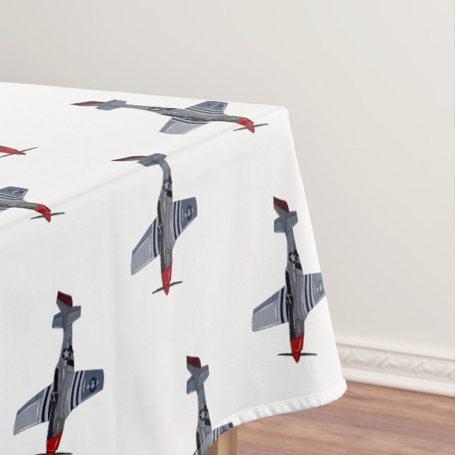 Fighter-bomber cartoon illustration tablecloth (In Situ)