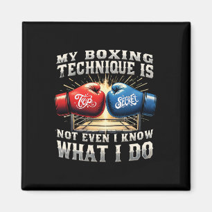 Fighter Boxing Gloves - Funny Gym Quote - Retro Bo Magnet