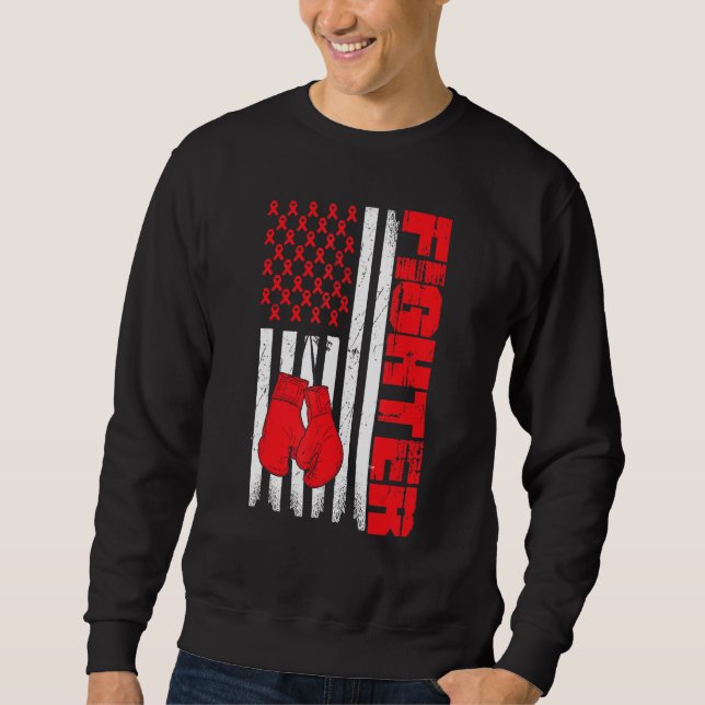 Fighter Boxing, USA Kick Boxing, US Boxing, Americ Sweatshirt (Front)