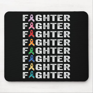 Fighter Cancer Survivor  awareness world cancer da Mouse Pad